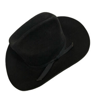 Vintage Trail Ridge Dynafelt Black Cowboy Hat